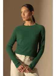 Perfect Cashmere Kaszmirowy sweter "Whitney" w kolorze zielonym rozmiar: S. Zielone swetry Perfect Cashmere, s, bez wzorów, z kaszmiru, bez ramiączek. Za 268.55 zł.