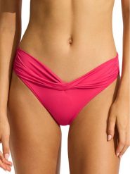 Seafolly Dół od bikini S. Collective 44320-942 Różowy. Czerwone bikini Seafolly, bez wzorów, z syntetyku. Za 169.99 zł.