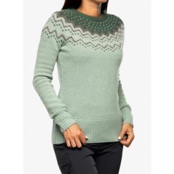 Sweter damski Fjallraven Ovik Knit Sweater. Zielone swetry Fjällräven, m, bez wzorów, sportowe, bez ramiączek. Za 855.60 zł.