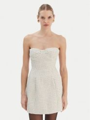 Bardot Sukienka koktajlowa Florine 60134DB Écru Slim Fit. Sukienki Bardot, bez wzorów, z syntetyku, wizytowe, bez kołnierzyka, bez ramiączek. Za 689.99 zł.