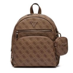 Plecak Guess. Brązowe plecaki Guess, z aplikacjami, bez dodatków. Za 539.99 zł.