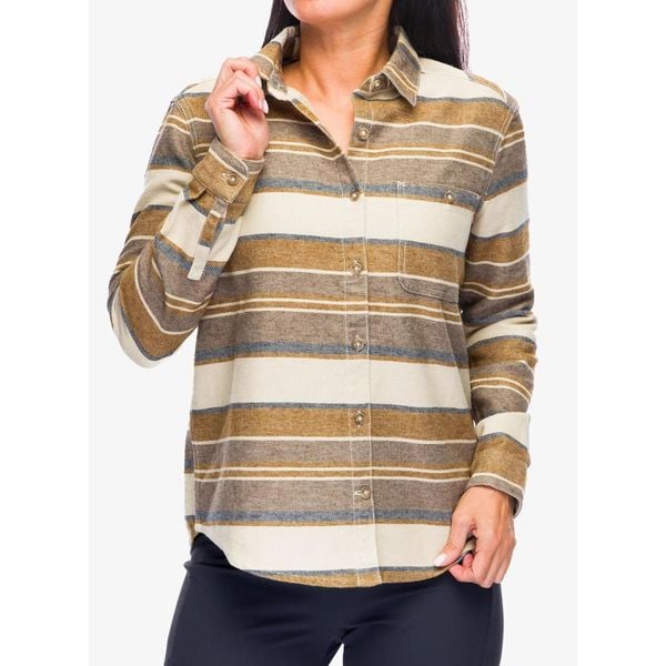 Koszula turystyczna damska Royal Robbins Clouds Rest Hemp LS. Brązowe koszule ROYAL ROBBINS, bez wzorów, casualowe, bez kołnierzyka, bez ramiączek. Za 408.99 zł.