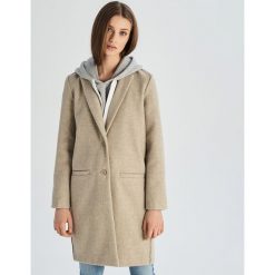 Jednorzędowy płaszcz - Beżowy. Płaszcze marki Sinsay. Za 159.99 zł.