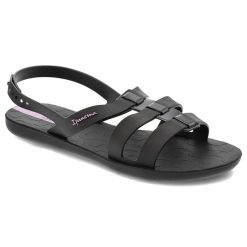 Czarne Sandały Ipanema Modne Obuwie Damskie. Czarne sandały Ipanema, bez wzorów, z materiału, eleganckie, z otwartym noskiem, bez obcasa, bez zapięcia. Za 109.00 zł.