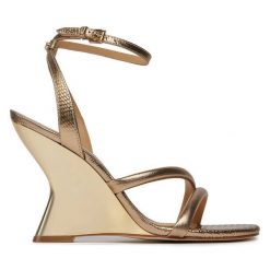 Sandały MICHAEL Michael Kors. Żółte sandały MICHAEL Michael Kors, bez wzorów, bez obcasa, na koturnie, bez zapięcia. Za 1,049.00 zł.