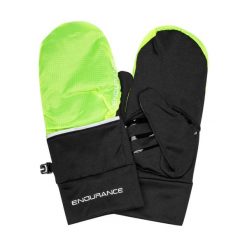 Rękawiczki do biegania Endurance Silverton Run Mittens. Brązowe rękawiczki Endurance, bez wzorów, sportowe. Za 89.99 zł.