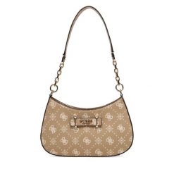 Torebka Guess. Brązowe torebki klasyczne Guess, z aplikacjami, klasyczne, bez dodatków. Za 549.99 zł.