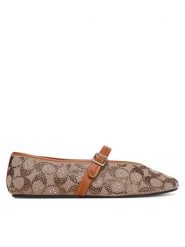 Coach Baleriny Mary Jane CBP01 Brązowy. Brązowe baleriny Coach, bez wzorów, z materiału, bez obcasa, bez zapięcia. Za 619.99 zł.