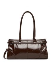 JENNY Torebka C-JNY-M-001-08 Brązowy. Brązowe torebki klasyczne Jenny, bez wzorów, z materiału, bez dodatków. Za 129.99 zł.