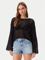 Vans Sweter Mila VN000M9H Czarny Loose Fit. Czarne swetry Vans, l, bez wzorów, z bawełny, bez ramiączek. Za 219.99 zł.