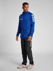 Bluza sportowa dla dorosłych Hummel Core Poly Jacket. Niebieskie bluzy z kapturem Hummel, xl, bez wzorów, z poliesteru, bez kaptura, do piłki ręcznej. Za 89.00 zł.