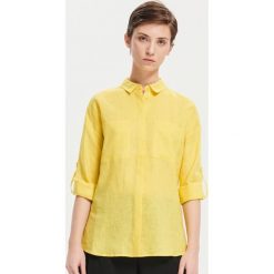 Lniana koszula - Żółty. Koszule marki Reserved. Za 119.99 zł.