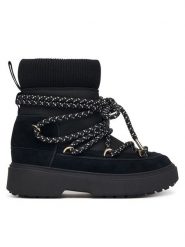 Tommy Hilfiger Śniegowce Lace-Up Water Resist Snow Boot FW0FW09546 Czarny. Czarne śniegowce Tommy Hilfiger, bez wzorów, z materiału, bez zapięcia. Za 649.99 zł.