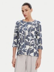 Olsen Bluzka 11201624 Granatowy Regular Fit. Niebieskie bluzki Olsen, bez wzorów, z syntetyku, bez kołnierzyka, bez ramiączek. Za 229.99 zł.