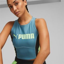 Tank Top Sportowy Damski Puma Fit Eversculpt. Niebieskie topy sportowe Puma, l, bez wzorów. W wyprzedaży za 130.00 zł.