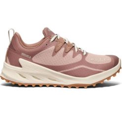 Keen Zionic WP W damskie wodoodporne buty trekkingowe Warm Taupe/Raw Umber 37.5. Brązowe trekkingi Keen, bez wzorów, bez zapięcia. Za 581.99 zł.