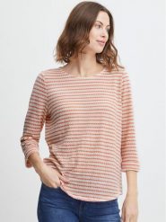 Fransa Bluzka 20611807 Koralowy Regular Fit. Pomarańczowe bluzki Fransa, xl, bez wzorów, z syntetyku, bez kołnierzyka, bez ramiączek. Za 59.99 zł.