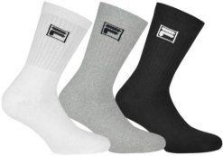 Skarpetki Fila Crew Tennis 3-pak unisex Classic Mix 35-38. Szare skarpetki 661, bez wzorów, z bawełny. Za 53.67 zł.