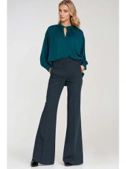 Nife Spodnie w kolorze niebieskim rozmiar: 42. Niebieskie spodnie materiałowe Nife, bez wzorów, z materiału, z podwyższonym stanem. Za 187.95 zł.