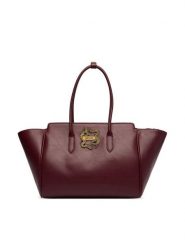 Just Cavalli Torebka 81RA4BA2 ZSA89 Bordowy. Czerwone shopper bag Just Cavalli, bez wzorów, ze skóry, bez dodatków. Za 939.99 zł.