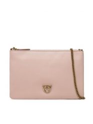Pinko Torebka Flat Classic PE 23 PCPL 100455 A0F1 Różowy. Czerwone kopertówki Pinko, bez wzorów, ze skóry, wizytowe, bez dodatków. Za 419.99 zł.