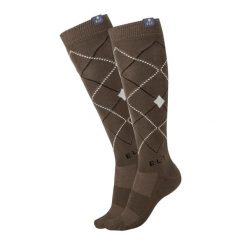 Damskie skarpety jeździeckie ELT Argyle. Niebieskie skarpetki ELT, bez wzorów, z bawełny. Za 85.00 zł.