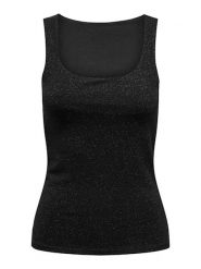 ONLY Top w kolorze czarnym rozmiar: XS. Czarne topy ONLY, xs, bez wzorów, bez kołnierzyka, bez ramiączek. Za 43.99 zł.