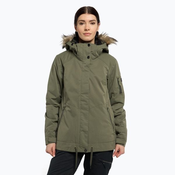 Kurtka snowboardowa damska ROXY Meade. Zielone kurtki narciarskie Roxy, na zimę, xs, bez wzorów, bez kaptura, narciarskie. Za 559.99 zł.