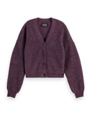 Scotch & Soda Kardigan w kolorze ciemnofioletowym rozmiar: L. Różowe swetry Scotch & Soda, l, bez wzorów, z wełny, bez ramiączek. Za 250.94 zł.
