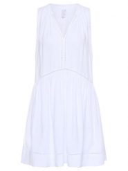 Seafolly Sukienka letnia Beach Basics 52931-DR Biały Regular Fit. Białe sukienki Seafolly, m, bez wzorów, z wiskozy, bez kołnierzyka, bez ramiączek. Za 329.99 zł.
