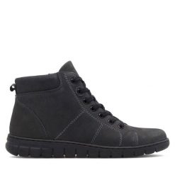Botki Go Soft. Niebieskie botki GO SOFT, bez wzorów, bez obcasa, na płaskiej podeszwie, bez zapięcia. Za 137.99 zł.
