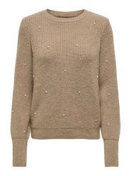ONLY Sweter w kolorze jasnobrązowym rozmiar: M. Brązowe swetry ONLY, m, bez wzorów, ze splotem, bez ramiączek. Za 88.02 zł.