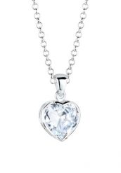 Elli Damski wisiorek serce symbol miłości cenny z kryształem cyrkonii w srebrze próby 925 Sterling Silver Naszyjniki 1 ct. Szare naszyjniki Elli, z materiału, z cyrkonią, srebrne. Za 266.89 zł.