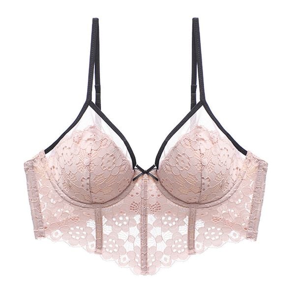 Braletka push-up z koronki elegancka biustonosz na co dzień Eliza. Czarne biustonosze Intica, bez wzorów, z koronki. Za 119.00 zł.