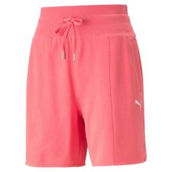 Szorty Sportowe Damskie Puma Her. Czerwone szorty sportowe Puma, bez wzorów, z materiału, trekkingowe. Za 134.99 zł.