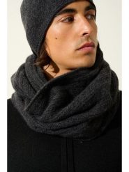AUTHENTIC CASHMERE Kaszmirowy szal-koło "Tommy" w kolorze antracytowym - 65 x 40 cm rozmiar: onesize. Czarne szaliki i kominy AUTHENTIC CASHMERE, bez wzorów, z kaszmiru. Za 246.53 zł.