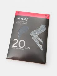 Rajstopy ze zwierzęcym wzorem - czarny. Czarne rajstopy Sinsay, bez wzorów. Za 8.99 zł.