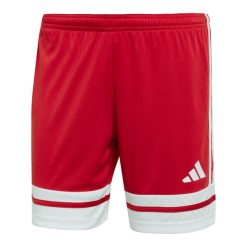 Spodenki damskie adidas Squadra. Czerwone szorty sportowe adidas, bez wzorów, z dzianiny, na fitness i siłownię. Za 71.99 zł.