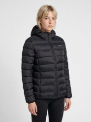 Damska kurtka puchowa Hummel Lightweight. Czarne kurtki Hummel, s, bez wzorów, z materiału, klasyczne, z kapturem. Za 353.00 zł.