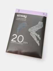 Rajstopy w zeberkę - czarny. Czarne rajstopy Sinsay, bez wzorów. Za 15.99 zł.