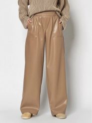 Rosner Spodnie "Mara" w kolorze karmelowym rozmiar: 46/L32. Brązowe spodnie materiałowe Rosner, bez wzorów, z materiału, z podwyższonym stanem. Za 187.96 zł.