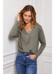 Joséfine Sweter "Drival" w kolorze khaki rozmiar: XL. Brązowe swetry Joséfine, xl, bez wzorów, bez ramiączek. Za 137.55 zł.