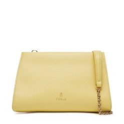 Torebka Furla. Żółte kopertówki Furla, bez wzorów, wizytowe, bez dodatków. Za 699.99 zł.