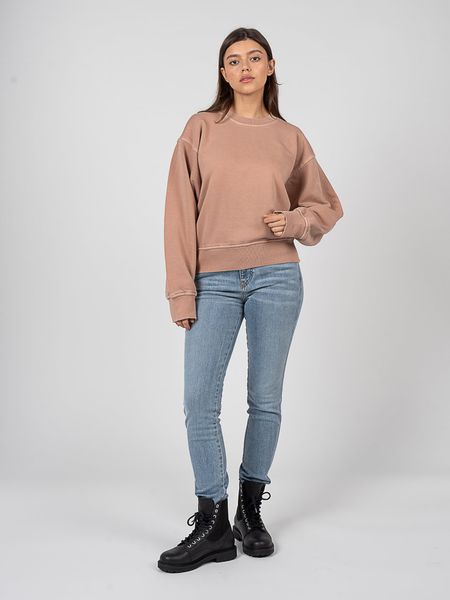 Diesel Bluza "Lym" | A04822-0NQAZ | Kobieta | Beżowy. Brązowe bluzy Diesel, s, bez wzorów, z bawełny, bez ramiączek, bez kaptura. W wyprzedaży za 349.00 zł.