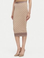 Guess Spódnica ołówkowa W6YD19 Z0961 Beżowy Slim Fit. Brązowe spódnice Guess, s, z aplikacjami, z syntetyku, ołówkowe. Za 394.99 zł.