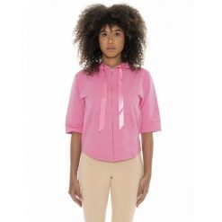 Bluza z kaptur na co dzień na siłownię. Czerwone bluzy LEONE 1947 APPAREL, bez wzorów, z bawełny, bez ramiączek, bez kaptura. Za 191.56 zł.