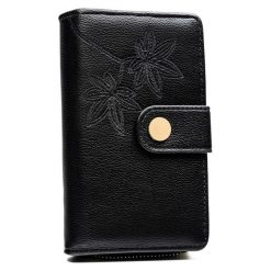 Portfel damski Cavaldi 2301-H6 czarny. Czarne portfele 4U Cavaldi, bez wzorów, ze skóry ekologicznej. Za 49.99 zł.