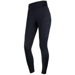 Damskie legginsy jeździeckie o średniej przyczepności Schockemöhle Sports. Czarne legginsy SCHOCKEMÖHLE, bez wzorów, z materiału. Za 382.00 zł.