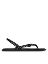 Tommy Jeans Sandały Tjw Casual Rope Sandal EN0EN02951 Czarny. Czarne sandały Tommy Jeans, bez wzorów, z jeansu, casualowe, bez obcasa, na płaskiej podeszwie, bez zapięcia. Za 329.99 zł.