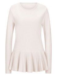 Heine Sweter w kolorze kremowym rozmiar: 34. Brązowe swetry Heine, bez wzorów, bez ramiączek. Za 56.79 zł.